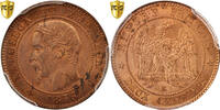 Frankreich 2 Centimes Napoleon III, Bordeaux, Bronze, PCGS -