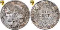 Frankreich 50 Centimes Cérès, Paris, Silber, PCGS, Gadoury:419a -