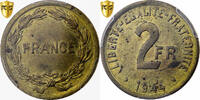 Frankreich 2 Francs France Libre, Philadelphia, Cupro-Aluminium, PCGS -