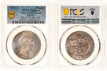 Kingdom of Saxony Thaler Friedrich August II, Dresden, Silber, PCGS -