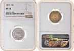 Vereinigte Staaten 5 Cents Shield Nickel, Philadelphia, PP -
