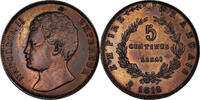Frankreich 5 Centimes Münze, Napoleon II, ESSAI, VZ+, Bronze -