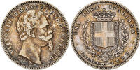 Italien Staaten Lira 1860 Florence Münze, EMILIA, Vittorio Emanuele II, Florence, SS