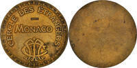 Monaco betaalpenning Token, Essai Uniface, Cercle des étrangers, VZ, Bronze -