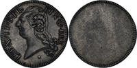 Frankreich Ecu Münze, Louis XVI, Essai uniface, VZ, Silvered bronze -