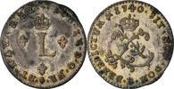 Frankreich 2 Sols Münze, Louis XV, Double sol (2 sous) en billon -
