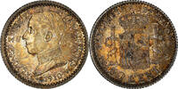Spanien 50 Centimos Münze, Alfonso XIII, Madrid, UNZ, Silber, KM:730 -