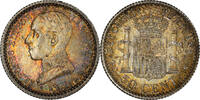 Spanien 50 Centimos Münze, Alfonso XIII, Madrid, UNZ, Silber, KM:730 -