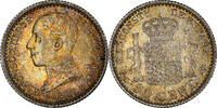 Spanien 50 Centimos Münze, Alfonso XIII, Madrid, VZ+, Silber, KM:730 -