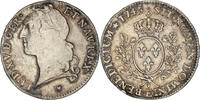 Frankreich Ecu Münze, Louis XV, Écu au bandeau, Tours, S+, Silber -