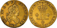 Frankreich louis d'or aux 2 L Louis XV, Lyon, Gold, SS, Gadoury:337 -
