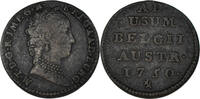 AUSTRIAN NETHERLANDS Liard Münze, Maria Theresa, Bruges, S+, Kupfer -