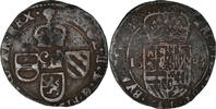 Spanische Niederlande Liard, 12 Mites Münze, BRABANT, Charles II -