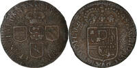 Spanische Niederlande Liard, 12 Mites Münze, Flanders, Charles II -