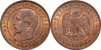 Frankreich 10 Centimes Münze, Napoleon III, Napoléon III, Paris, VZ+ -