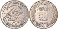 Kamerun 50 Francs Münze, Paris, ESSAI, VZ+, Kupfer-Nickel, KM:E10 -