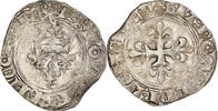 Frankreich Florette Münze, Charles VI, Paris, S+, Billon, Duplessy:387A