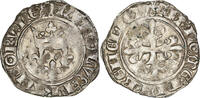 Frankreich Florette Münze, Charles VI, Paris, SS, Billon, Duplessy:387A