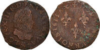 Frankreich Double Tournois Münze, Louis XIII, Aix-en-Provence, S -