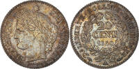 Frankreich 20 Centimes Münze, Cérès, Paris, SS+, Silber, KM:758.1 -