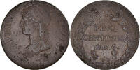 Frankreich 5 Centimes Münze, Dupré, Strasbourg, An 6/5, SS, Bronze -