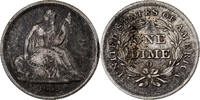 Vereinigte Staaten Dime Seated Liberty, New Orleans, Silber, S+, KM:61 -