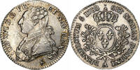 Frankreich 1/5 Écu aux branches d'olivier Louis XVI, Paris, Silber -