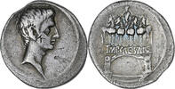 Denarius Octavian, Uncertain mint in Italy, Silber, S+, RIC:267 -