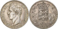 Frankreich 5 Francs Charles X, La Rochelle, Silber, SS -