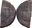 1/2 Dupondius Gaul, Octavian & Divus Julius Caesar, Vienna, Bronze -