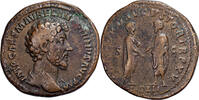 Sesterz Marcus Aurelius & Lucius Verus, Rome, Bronze, SS, RIC:795 -