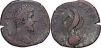 Sesterz Divus Lucius Verus, Rome, Bronze, S+ -