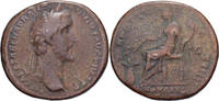 Sesterz Antonin le Pieux, Rome, Bronze, S+, RIC:891 -