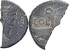 1/2 Dupondius Augustus & Agrippa, Nemausus, Bronze, SS, RIC:158 -