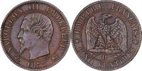 Frankreich 5 Centimes Napoleon III, Lyon, Bronze, SS+ -