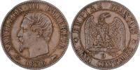 Frankreich 5 Centimes Napoleon III, Lyon, Bronze, SS+ -