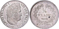 Frankreich 1/4 Franc Louis Philippe I, Paris, Silber, VZ, Gadoury:355 -
