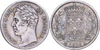 Frankreich 1/2 Franc Charles X, Paris, Silber, VZ, Gadoury:402 -