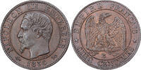 Frankreich 5 Centimes Napoleon III, Rouen, Bronze, VZ, Gadoury:152 -