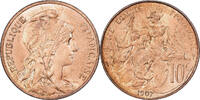 Frankreich 10 Centimes Daniel-Dupuis, Paris, Bronze, STGL, Gadoury:277 -