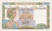 Frankreich 500 Francs La Paix, 1942-10-01, S.6810, SS+ -
