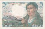 Frankreich 5 Francs Berger, 1947-10-30, R.146, UNZ -