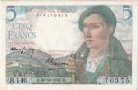 Frankreich 5 Francs Berger, 1947-10-30, R.146, UNZ- -