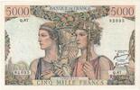Frankreich 5000 Francs Terre et Mer, 1951-04-05, Q.67, VZ -