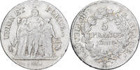 Frankreich 5 Francs Union et Force, Bayonne, Silber, SS+, Gadoury:563a -