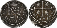 Spanien 1/2 Réal Philip IV, Segovia, Silber, SS+ -