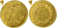Frankreich 24 Livres Paris, Convention, Gold, PCGS -