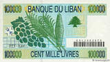 LIBANON 100000 Livres 2001 ST