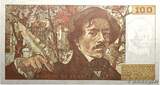 FRANKREICH 100 Francs DELACROIX imprimé en continu 1991 fVZ