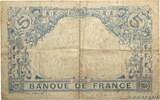 FRANKREICH 5 Francs BLEU 1915 S